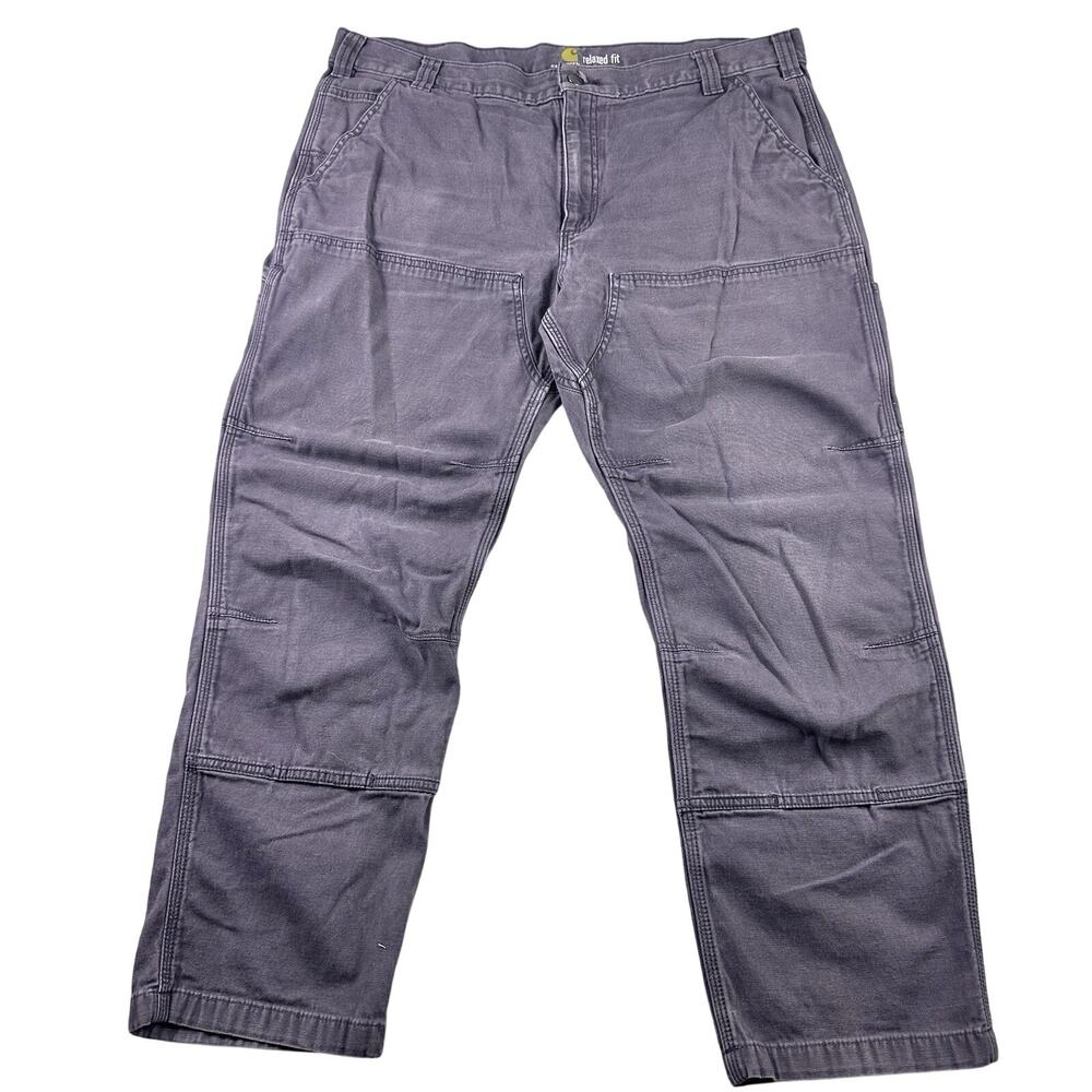 Carhartt‎ Men’s Original Dungaree Gray Pants Jeans Reinforced Double Knee 40x30